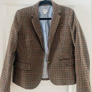 J. Crew Women's Houndstooth Blazer - Brown and Black